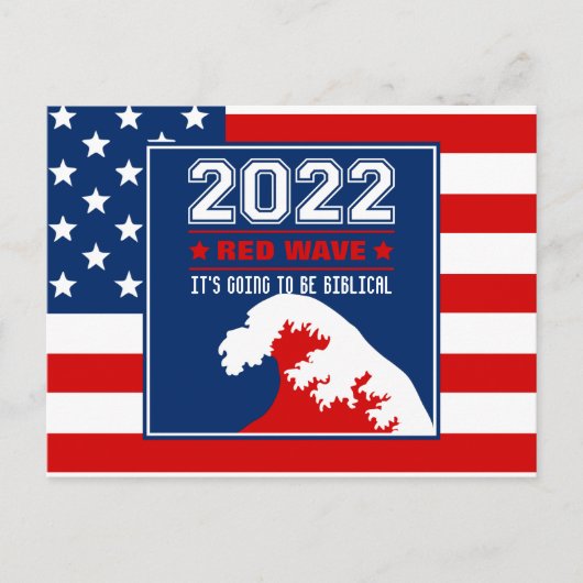 Biblical Midterms 2022 - Rote Welle Postkarte (Vorderseite)