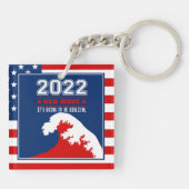 Biblical Midterms 2022 - Rote Welle Schlüsselanhänger (Rückseite)
