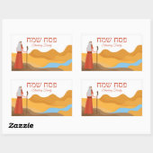 Biblical Moses Hebrew Pesach Passover Rechteckiger Aufkleber (Blatt)