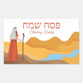 Biblical Moses Hebrew Pesach Passover Rechteckiger Aufkleber (Vorderseite)
