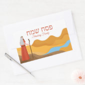 Biblical Moses Hebrew Pesach Passover Rechteckiger Aufkleber (Umschlag)