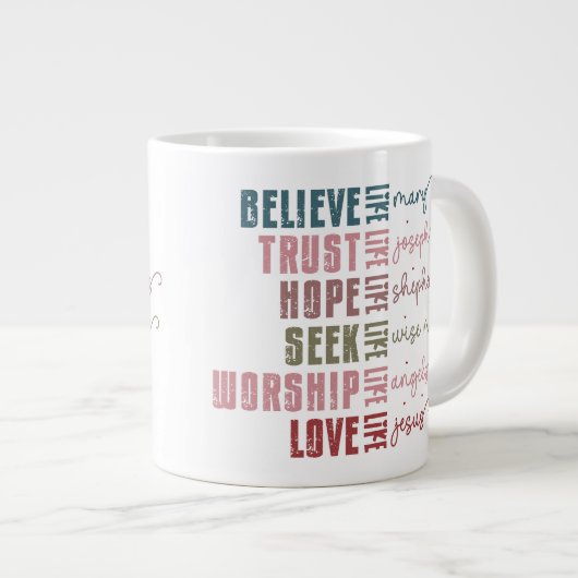Biblical Virtues Jumbo-Tasse (Vorderseite Rechts)