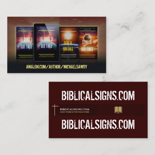 Biblicalsigns.com Visitenkarten Visitenkarte (Vorne/Hinten)