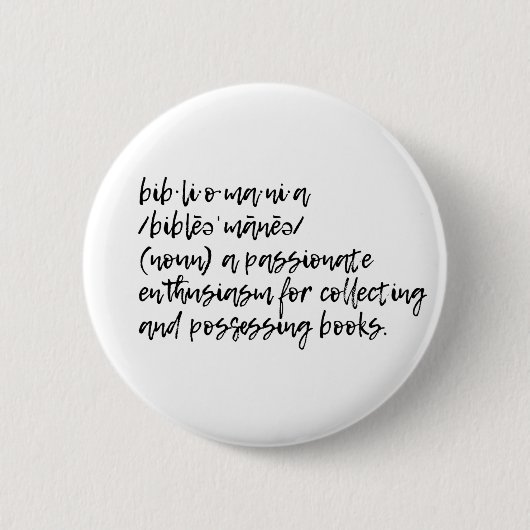 Bibliomania Button (Vorderseite)