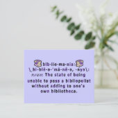 Bibliomania Postcard Postkarte (Stehend Vorderseite)