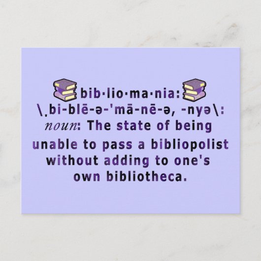 Bibliomania Postcard Postkarte (Vorderseite)