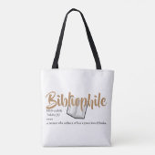 Bibliophile 2 versah Tasche mit Seiten (Rückseite)