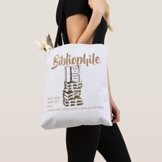 Bibliophile 2 versah Tasche mit Seiten (Von Nahem)