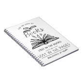 Bibliophile at Heart - Minimalistisch Book Lover D Notizblock (Rechte Seite)