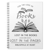 Bibliophile at Heart - Minimalistisch Book Lover D Notizblock (Vorderseite)