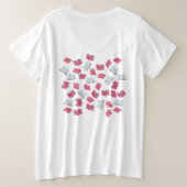 Bibliophile Babe Große Größe T-Shirt (Design Rückseite)
