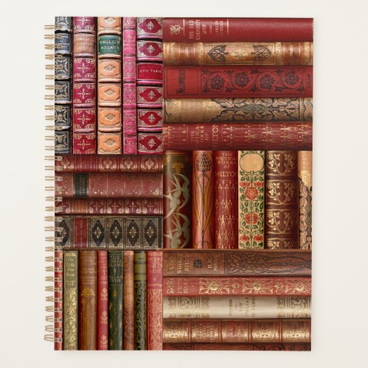 Bibliophile Beautiful Old Book Spines Planer (Vorderseite)