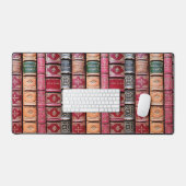 Bibliophile Beautiful Old Book Spines Schreibtischunterlage (Tastatur & Maus)