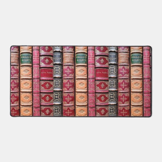 Bibliophile Beautiful Old Book Spines Schreibtischunterlage (Vorderseite)