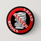 Bibliophile Buch Nerd I Read Banned Books Button (Vorderseite)
