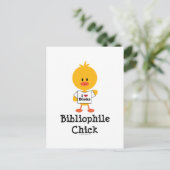 Bibliophile Chick Postcard Postkarte (Stehend Vorderseite)