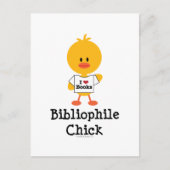 Bibliophile Chick Postcard Postkarte (Vorderseite)