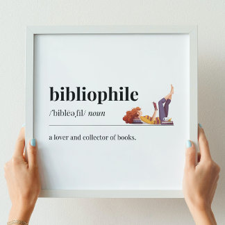 Bibliophile definiert eine Menge Bücher Poster