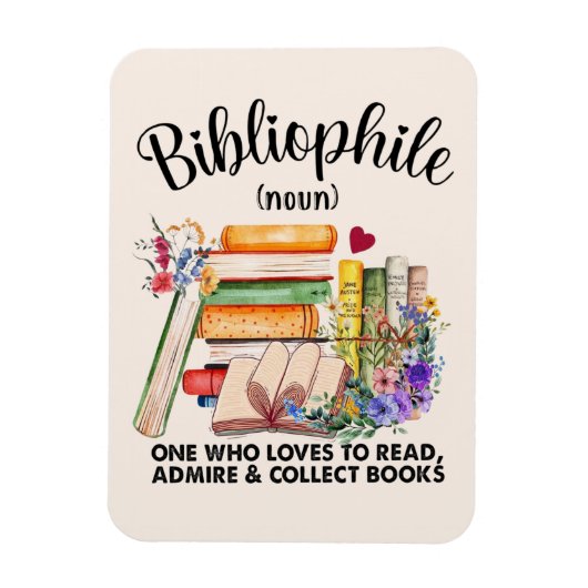Bibliophile Definition Magnet (Vertikal)