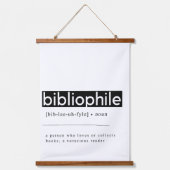 Bibliophile Definition Wandteppich Mit Holzrahmen (Vorderseite)