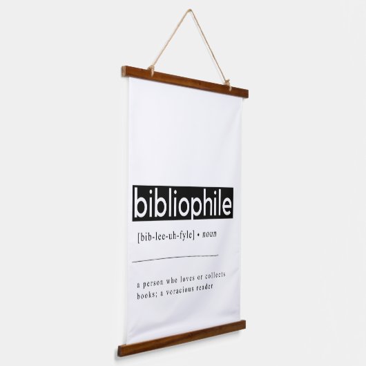 Bibliophile Definition Wandteppich Mit Holzrahmen (Gewinkelt)