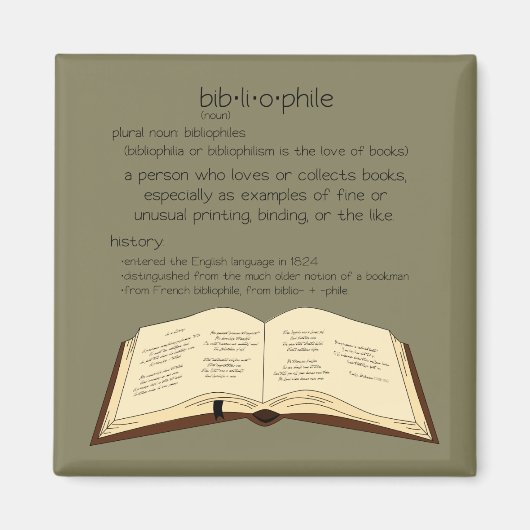 Bibliophile - Farbe auswählen Magnet (Vorne)