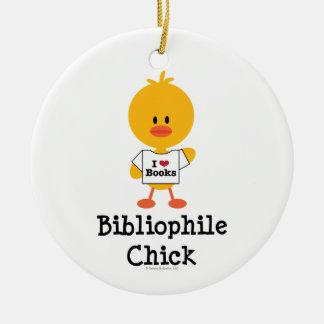 Bibliophile-Küken-Verzierung Keramikornament
