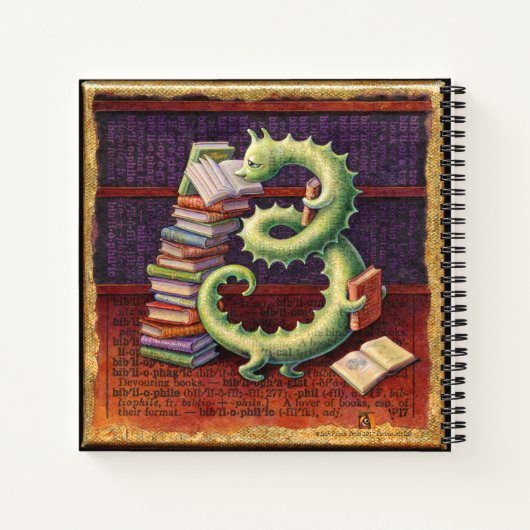 Bibliophile Notebook Notizbuch (Rückseite)