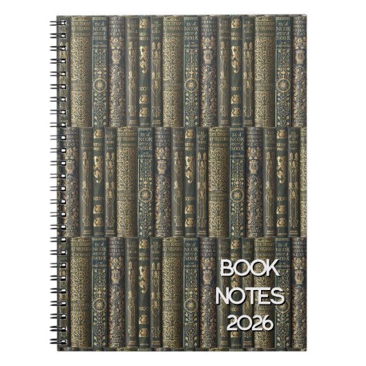 Bibliophile Notizen 2026 Notizblock (Vorderseite)