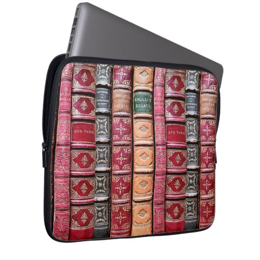 Bibliophile Old Book Library Laptopschutzhülle (Vorne Rechts)