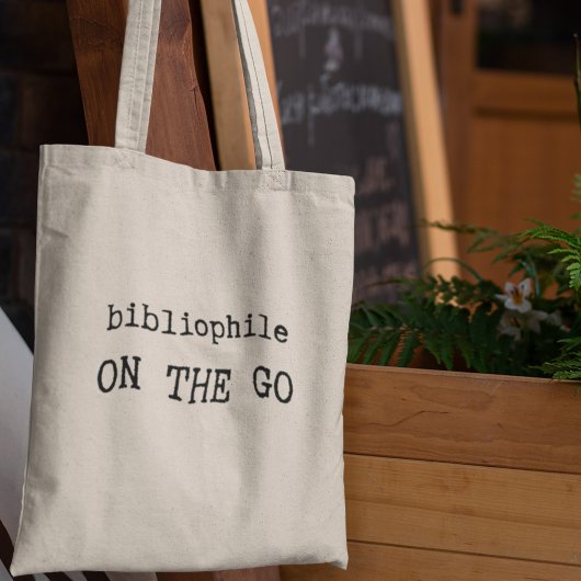 Bibliophile on the Go Cool Book Lover Gift Tragetasche