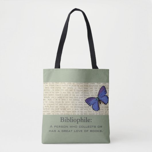 Bibliophile-Schmetterling-Hoch Tasche (Vorderseite)