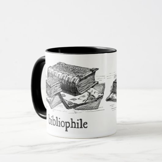 Bibliophile Tasse (Vorderseite Links)