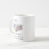 bibliophiler Buchliebhaber Kaffeetasse (Vorderseite Links)