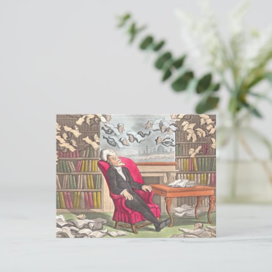 Bibliophile's Dream Unique Book Club Einladung (Stehend Vorderseite)