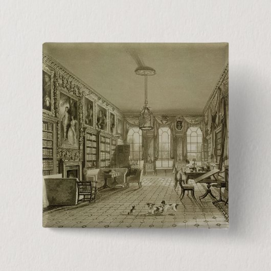 Bibliothek als Wohnzimmer, Cassiobury Park, Button (Vorderseite)