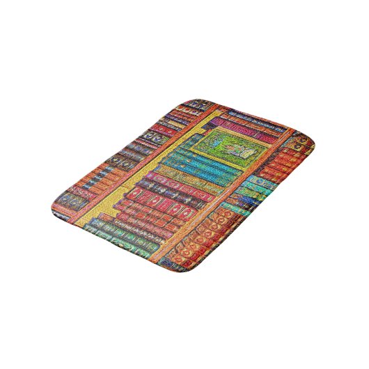 Bibliothek Bath Mat Badematte (Schrägansicht)