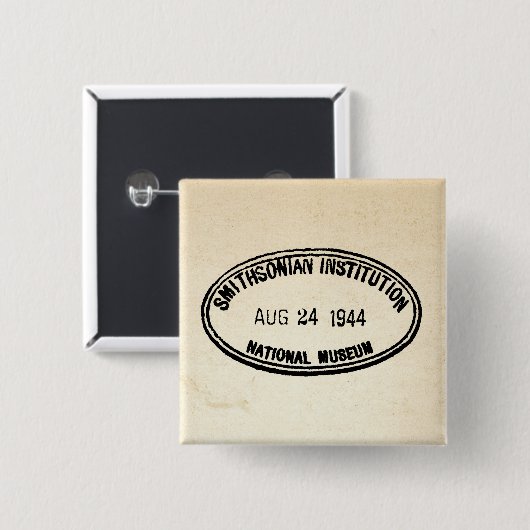 Bibliothek Briefmarke Smithsonian Institution 1944 Button (Vorne & Hinten)