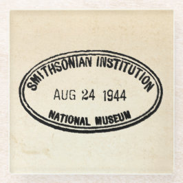 Bibliothek Briefmarke Smithsonian Institution 1944 Glasuntersetzer