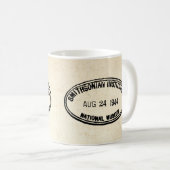 Bibliothek Briefmarke Smithsonian Institution 1944 Kaffeetasse (VorderseiteRechts)