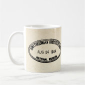 Bibliothek Briefmarke Smithsonian Institution 1944 Kaffeetasse (Links)
