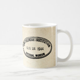Bibliothek Briefmarke Smithsonian Institution 1944 Kaffeetasse