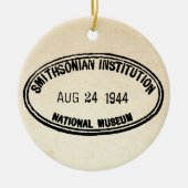 Bibliothek Briefmarke Smithsonian Institution 1944 Keramik Ornament (Vorne)