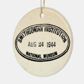 Bibliothek Briefmarke Smithsonian Institution 1944 Keramik Ornament (Links)