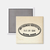Bibliothek Briefmarke Smithsonian Institution 1944 Magnet (Vorderseite/Rückseite)