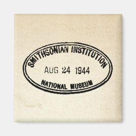 Bibliothek Briefmarke Smithsonian Institution 1944 Magnet