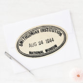Bibliothek Briefmarke Smithsonian Institution 1944 Ovaler Aufkleber (Umschlag)