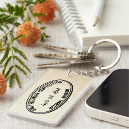 Bibliothek Briefmarke Smithsonian Institution 1944 Schlüsselanhänger