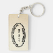 Bibliothek Briefmarke Smithsonian Institution 1944 Schlüsselanhänger (Rückseite)