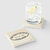 Bibliothek Briefmarke Smithsonian Institution 1944 Steinuntersetzer (Seitenansicht)